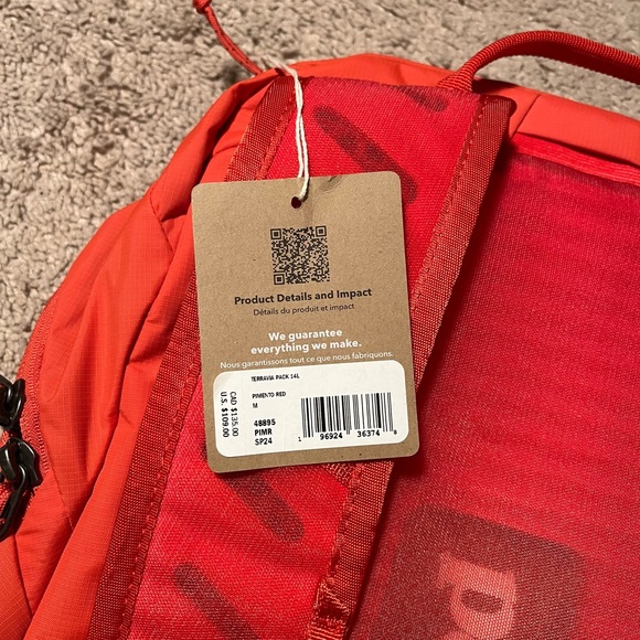 NWT Patagonia Terravia Pack 14 Liter Medium Pimiento Red Medium - Picture 4 of 4